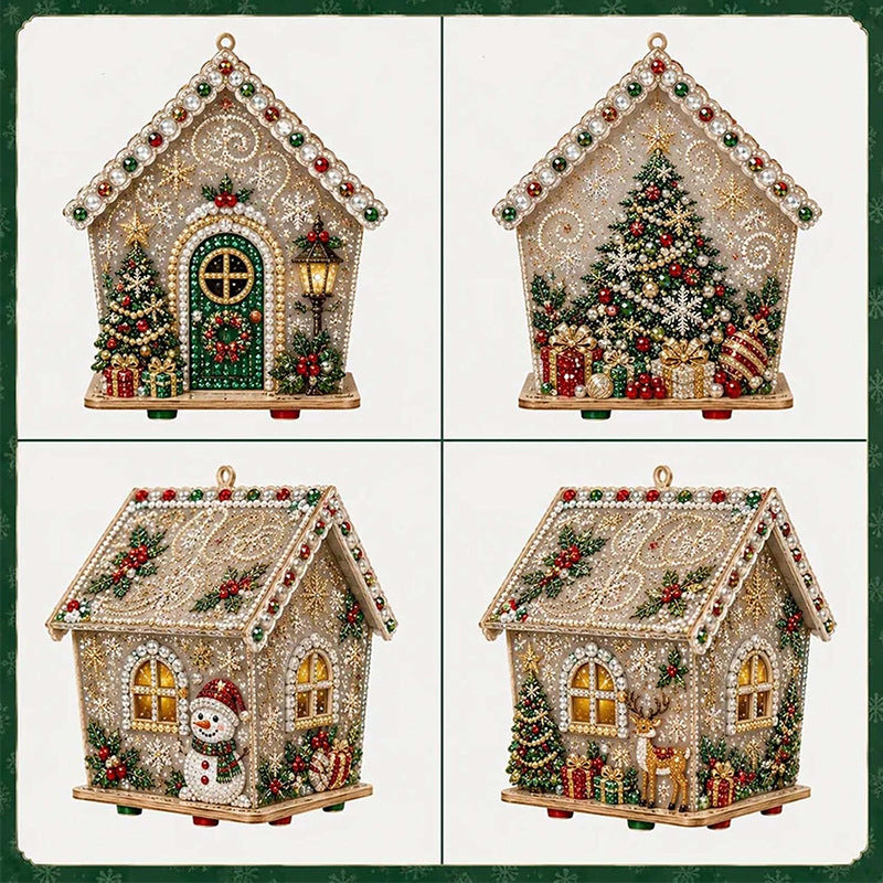 Christmas Diamond Painting Wooden House Kit 1