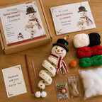 ☃️ Crochet Snowman Spiral Ornament DIY Kit