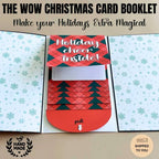 Personalized Waterfall Christmas Gift Card Booklet | Handmade Holder for 4 Gift Cards