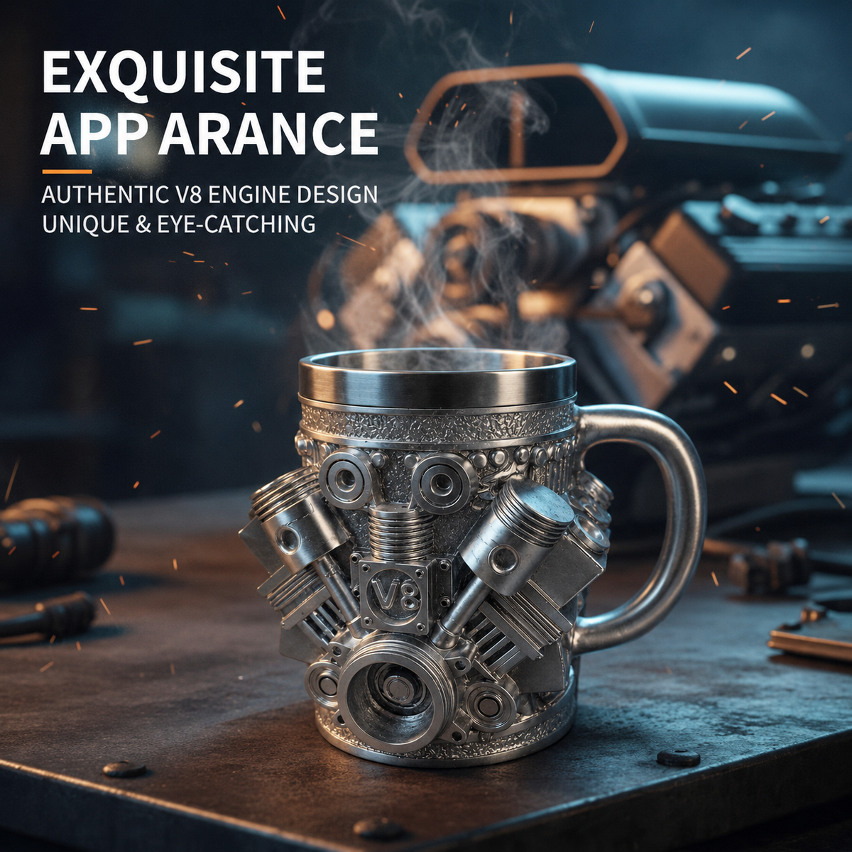 Engine Legend Mug – V8 Engine Style Coffee Mug