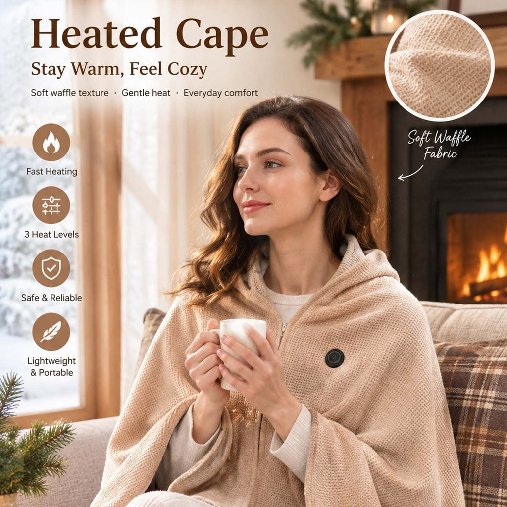 ❄️Heated Wearable Blanket – Stay Warm at Your Desk Without Bulky Layers 🔥（Power bank not included）