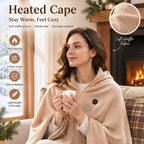 ❄️Heated Wearable Blanket – Stay Warm at Your Desk Without Bulky Layers 🔥（Power bank not included）