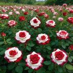 Rare Twin Red White Rose Flower Seeds for Planting - Captivating Blooms Non GMO