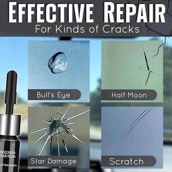 CrackPanic Saver 10-Minute Cracks Gone Glass Repair Kit