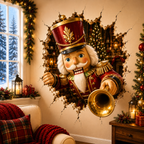 19.7'' Christmas Break-In 3D Wall Decal