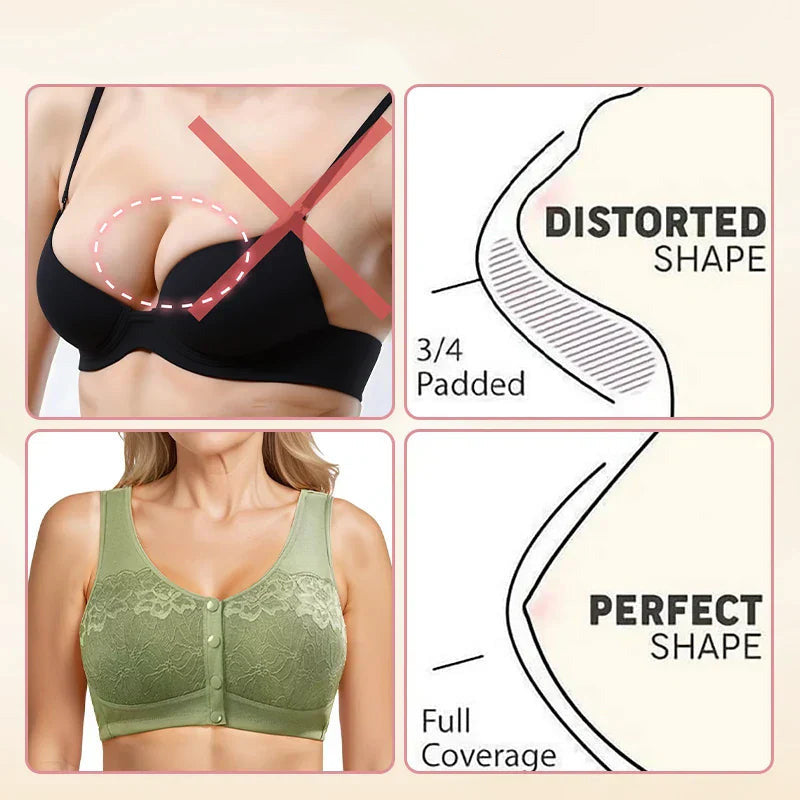Comfortable Front Buckle Wireless Shaping Bra