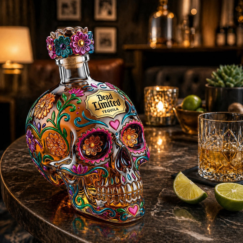 Skull Tequila Bottle – Colorful Collector’s Gift Box🎁