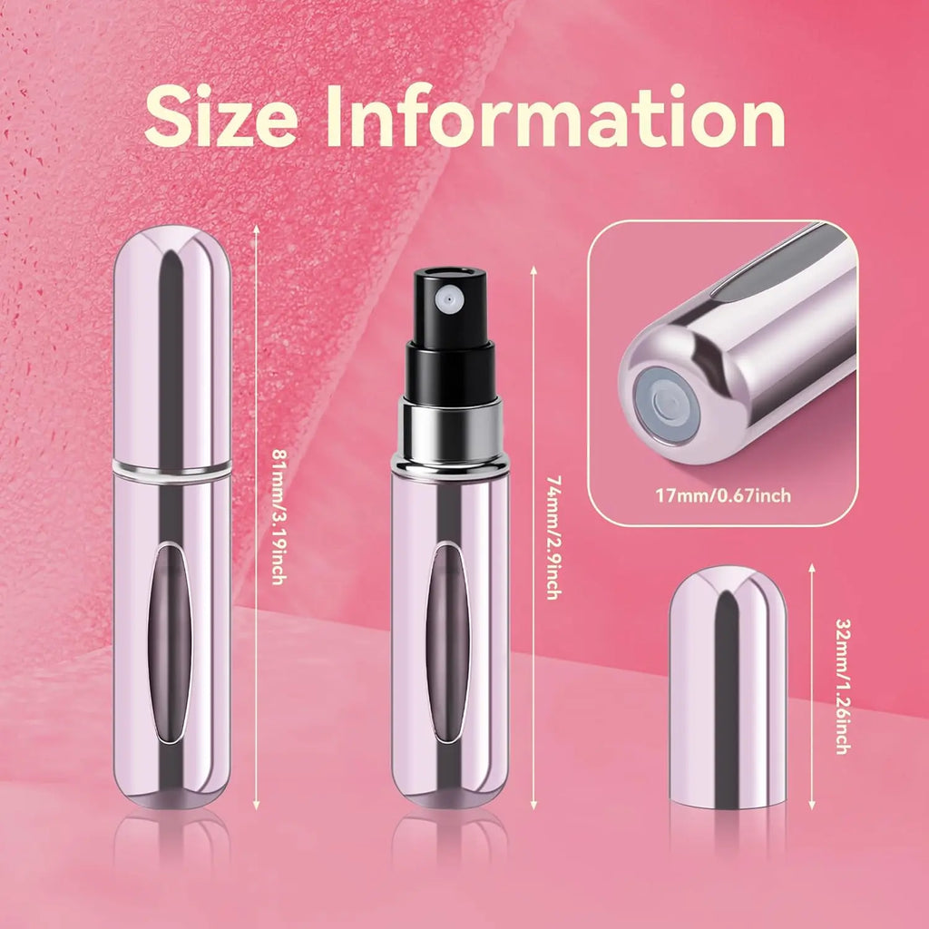 4PCS 5ml Refillable Perfume Atomizer | Travel Spray Bottle