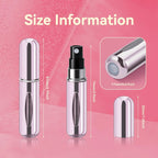 4PCS 5ml Refillable Perfume Atomizer | Travel Spray Bottle