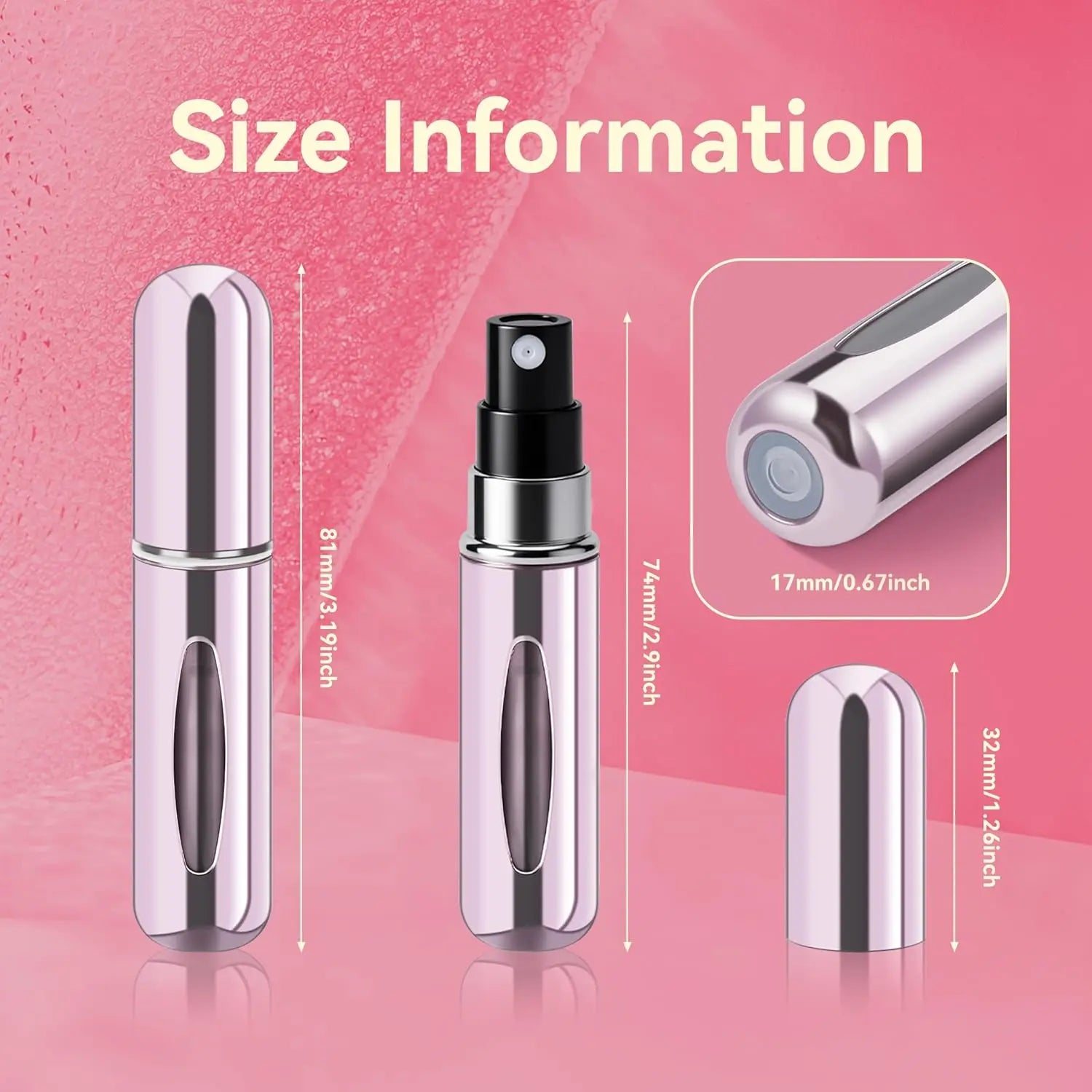 4PCS 5ml Refillable Perfume Atomizer | Travel Spray Bottle