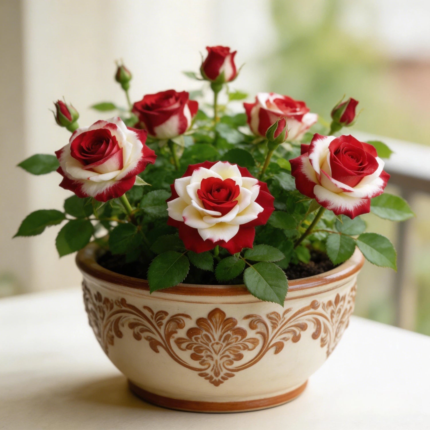 Rare Twin Red White Rose Flower Seeds for Planting - Captivating Blooms Non GMO