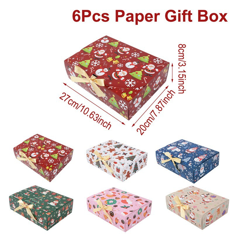 Christmas Square Ribbon Gift Boxes 6