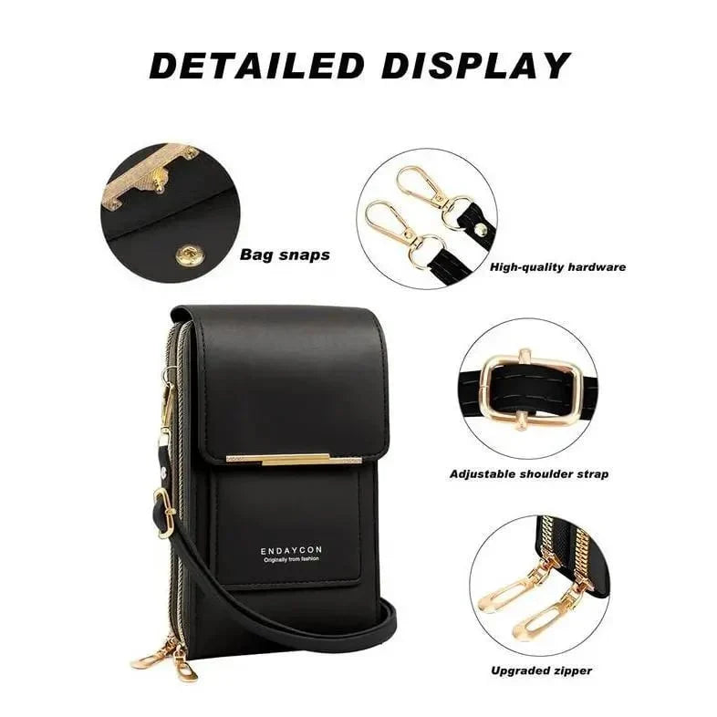 Touchscreen Crossbody Phone Wallet With Card Slots