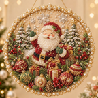 Christmas Pearl Art Hanging Wreath Kit