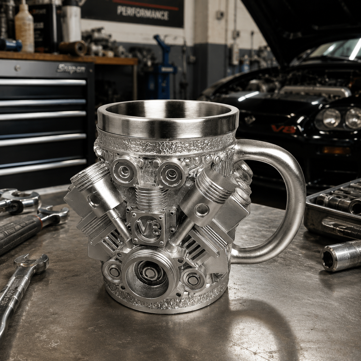 Engine Legend Mug – V8 Engine Style Coffee Mug
