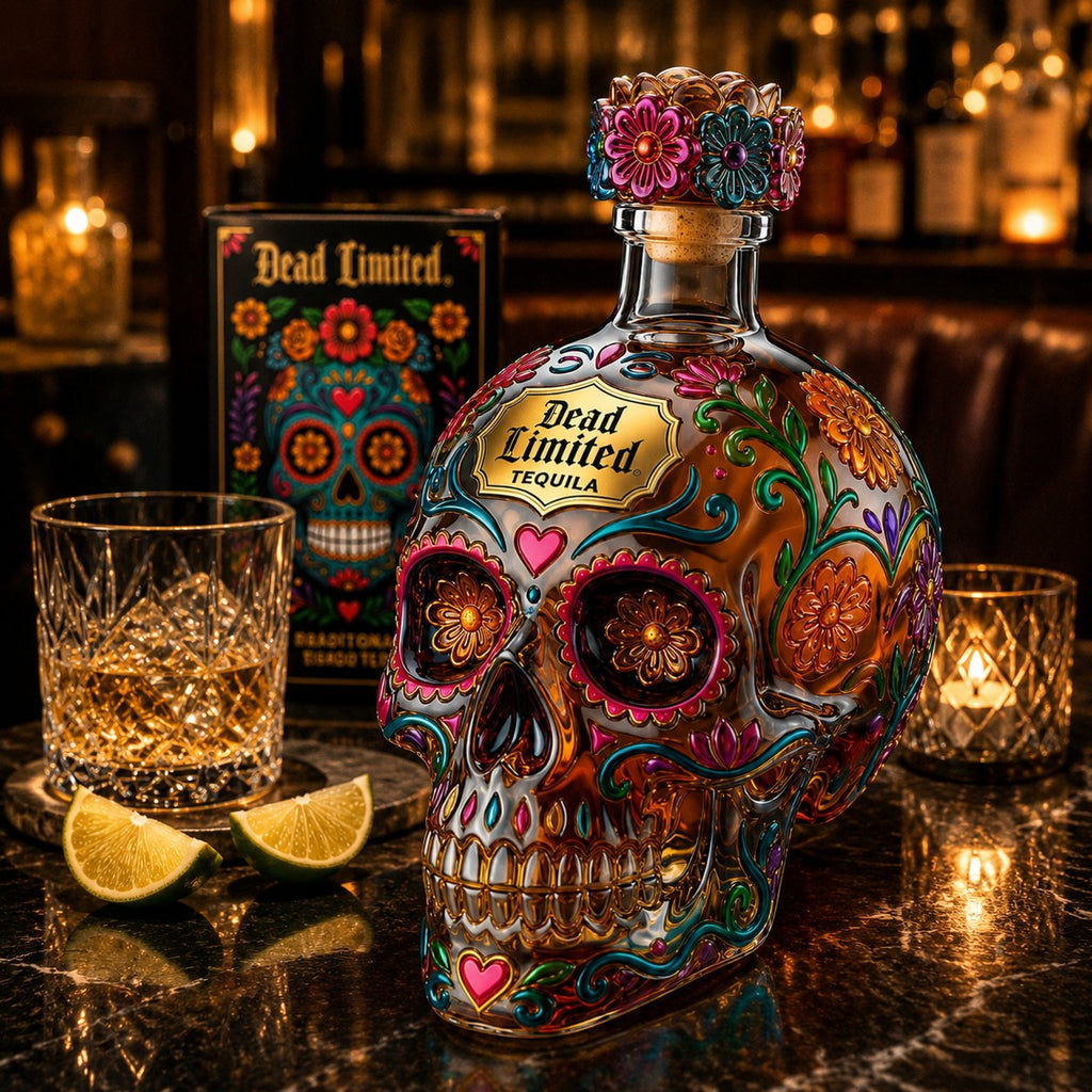 Skull Tequila Bottle – Colorful Collector’s Gift Box🎁