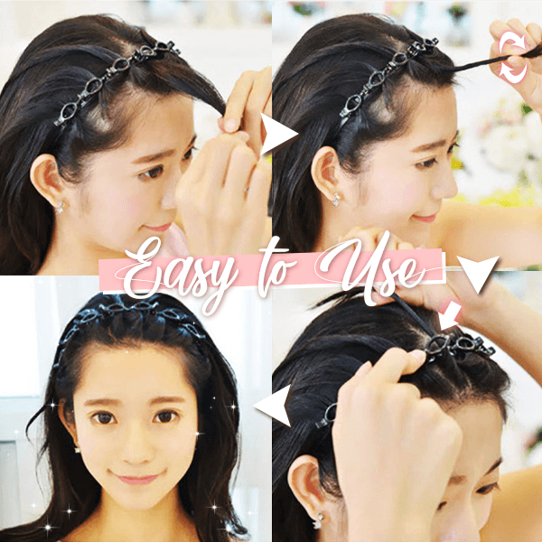 🔥10-Second Double-Bangs Clip-On Hairstyle Headband🪮