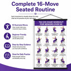 🔥Tai Chi Chair Workout Chart for Seniors (16 x 24 inches)