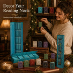 Tiny Bookery Advent Calendar, 25‑Day Mini Book Ornaments | Christmas Countdown Gift for Book Lovers