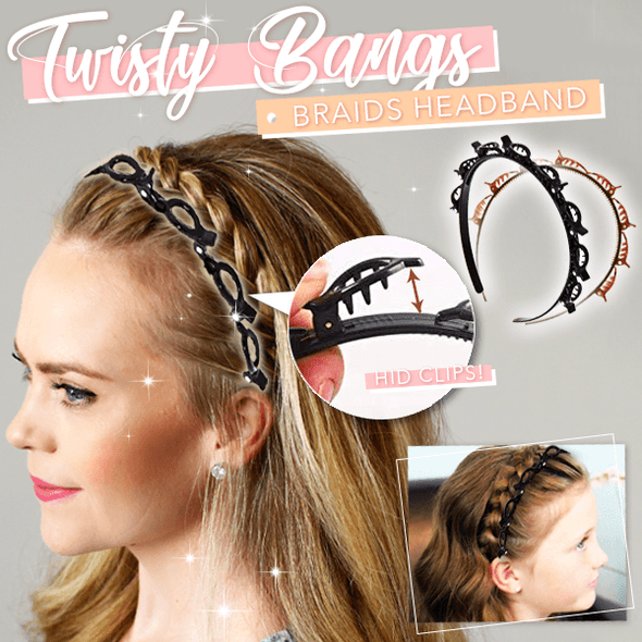🔥10-Second Double-Bangs Clip-On Hairstyle Headband🪮