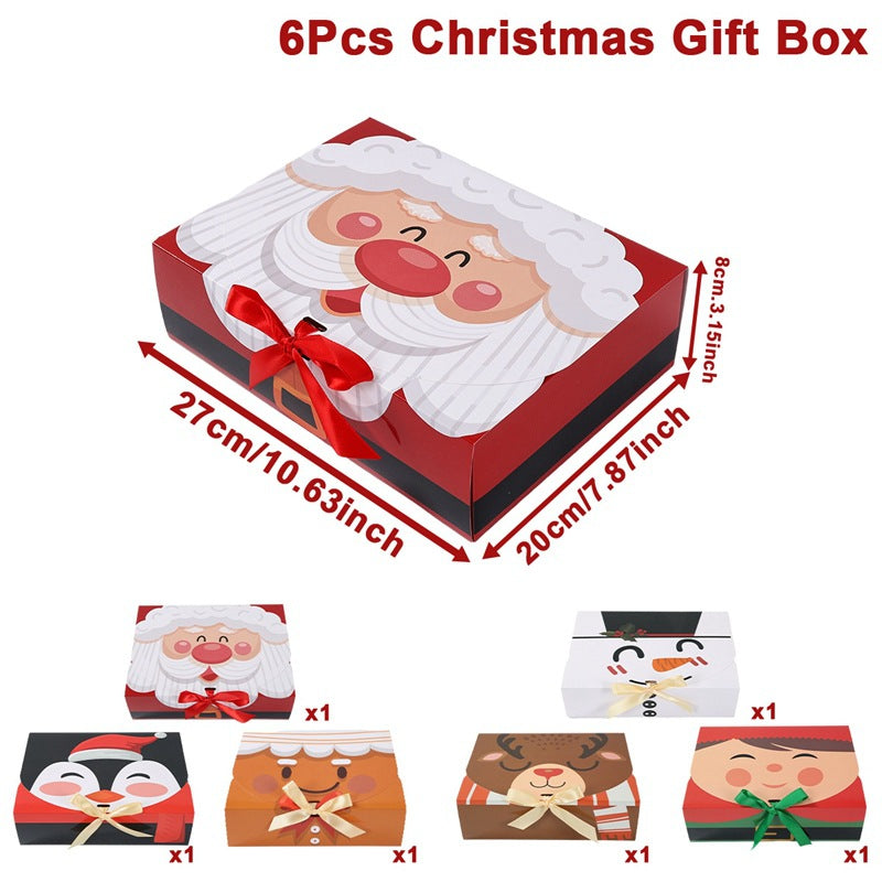 Christmas Square Ribbon Gift Boxes 4