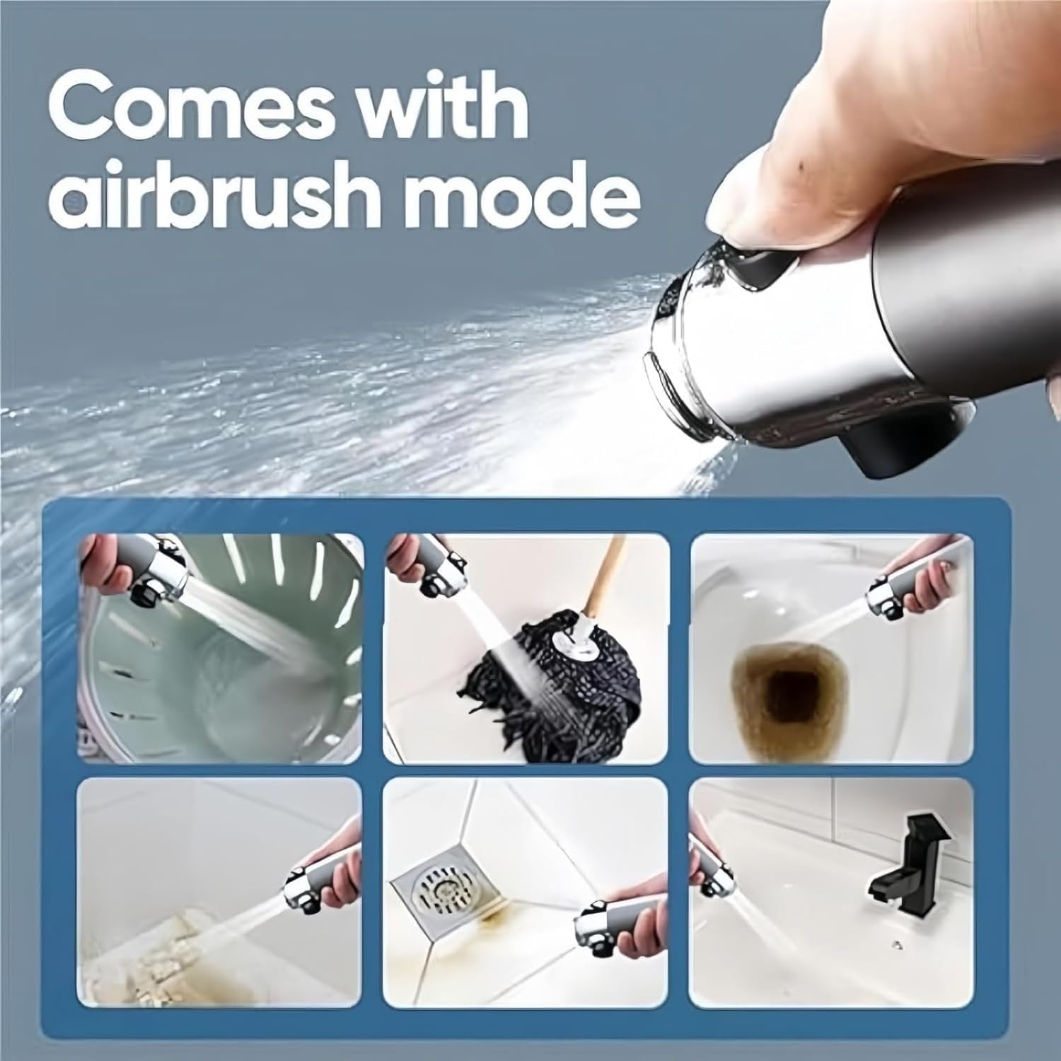 Junips | High-pressure massage shower head - Handheld shower with 3 spray types and filters