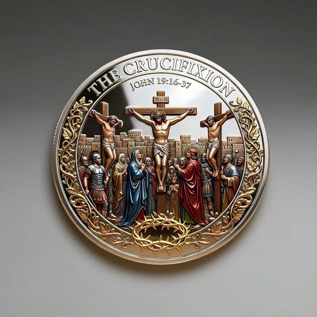 The Crucifixion & Resurrection Easter Coin | He Is Risen Religious Gift