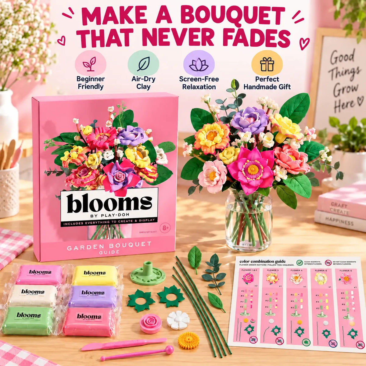 Play-Doh Blooms Garden Flower Bouquet Making Kit