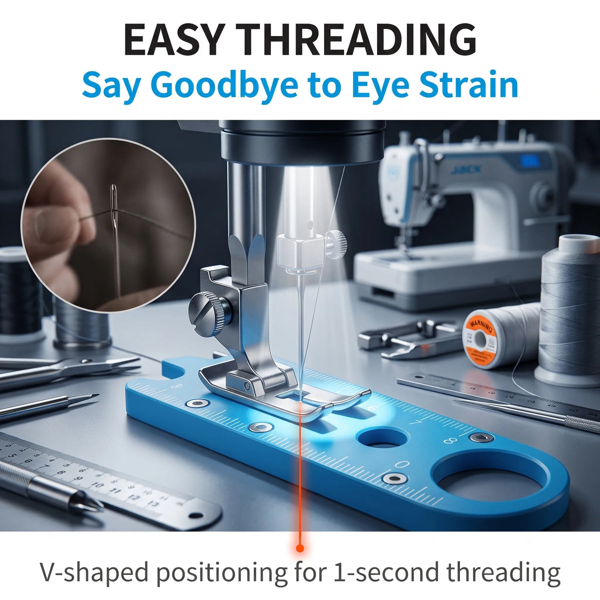 VSSAL™ 3-in-1 Sewing Machine Needle Threader Tool