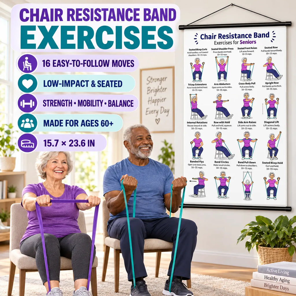 Resistance Band Exercises for Seniors (16 x 24 inches)
