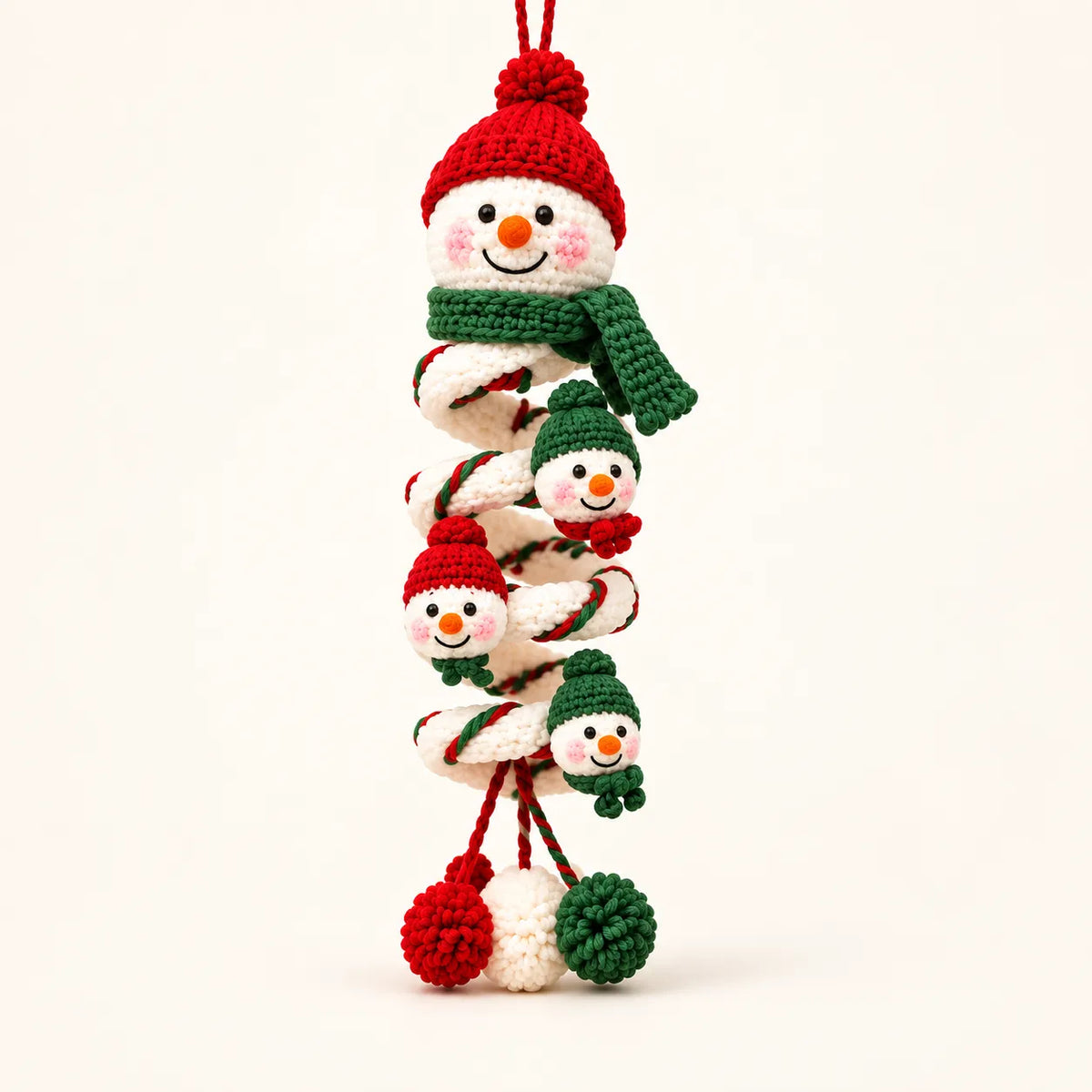 ☃️ Crochet Snowman Spiral Ornament DIY Kit