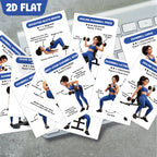 Dumbbell Exercise Card Deck, 30 Illustrated Fitness Cards