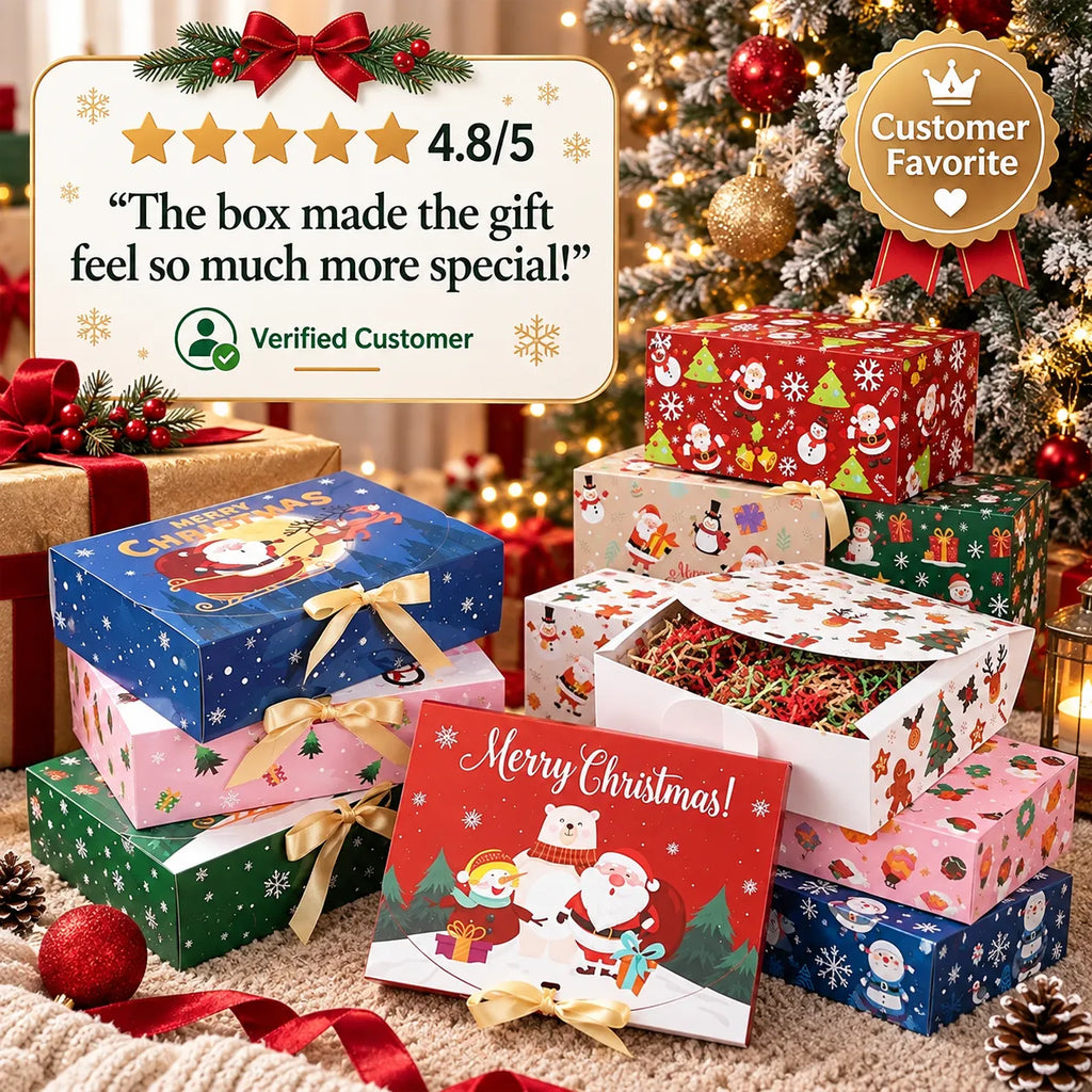 🎄Christmas Square Ribbon Gift Boxes🎁
