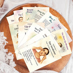 Face Yoga Practice Card Deck, 24 Illustrated Facial Exercise Cards