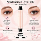 Winged Eyeliner Stamp — Symmetrical Cat Eyes in One Press.
