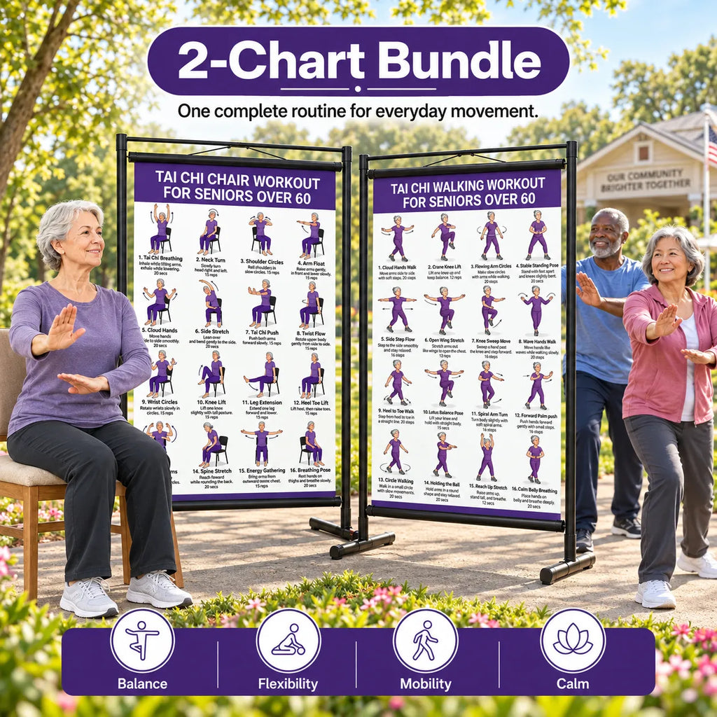 Gentle Tai Chi for Seniors: Seated & Standing Exercises——(16 x 24 inches)