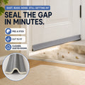 Self-Adhesive Weather Seal Strip, 5m Foam Door & Window Draft Stopper