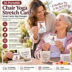36 Portable Chair Yoga Stretch Cards