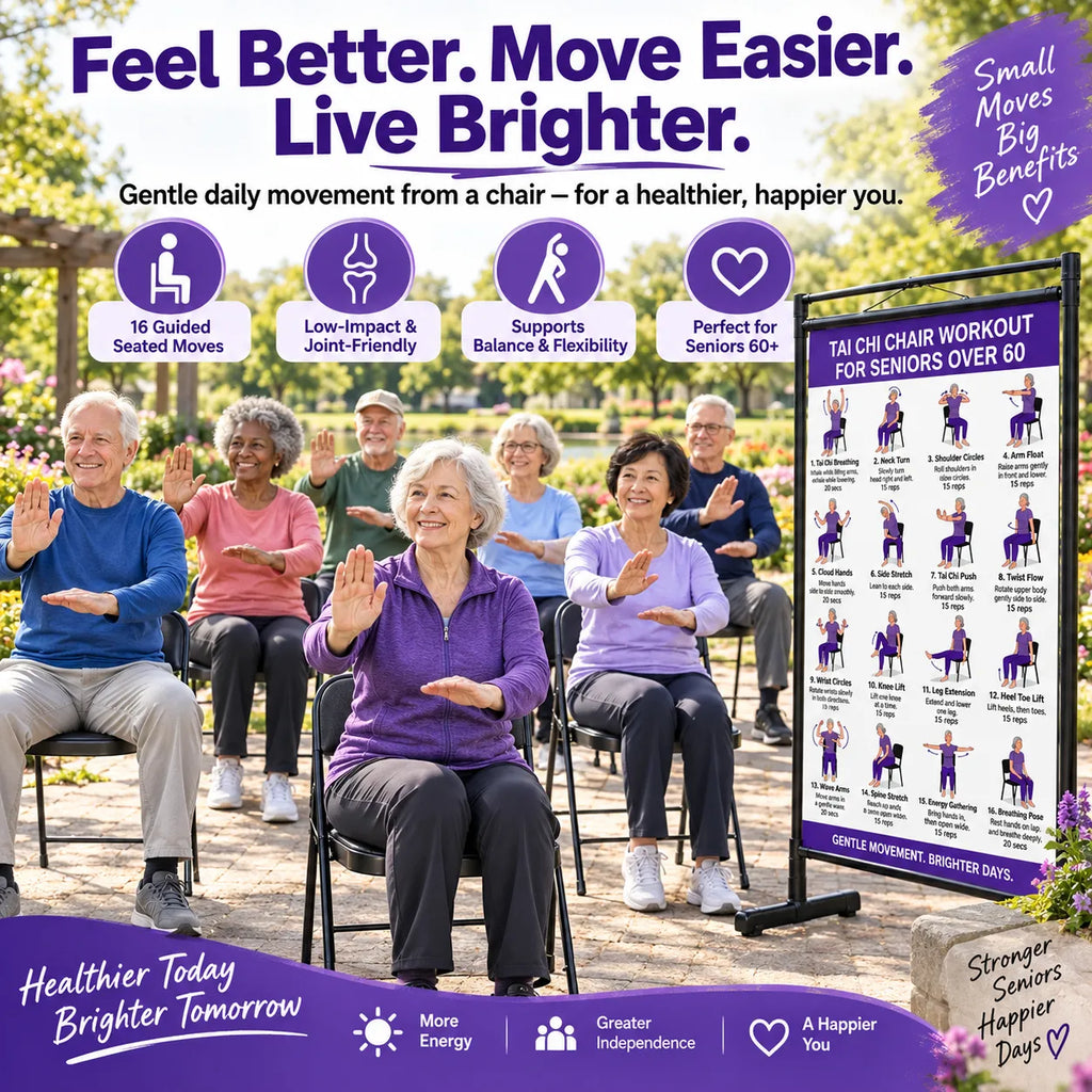 Gentle Tai Chi for Seniors: Seated & Standing Exercises (16 x 24 inches)