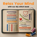 DIY Embroidery Stitch Book Tool Kit, 86 Pieces with Magnifier & Large Stitch Guide