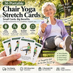 36 Portable Chair Yoga Stretch Cards