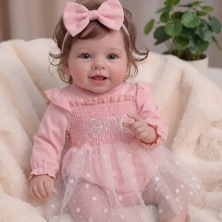 Smiling Reborn Baby Vead 20" Little Infant Girl Heartwarming Gift Timeless Emotional Moments