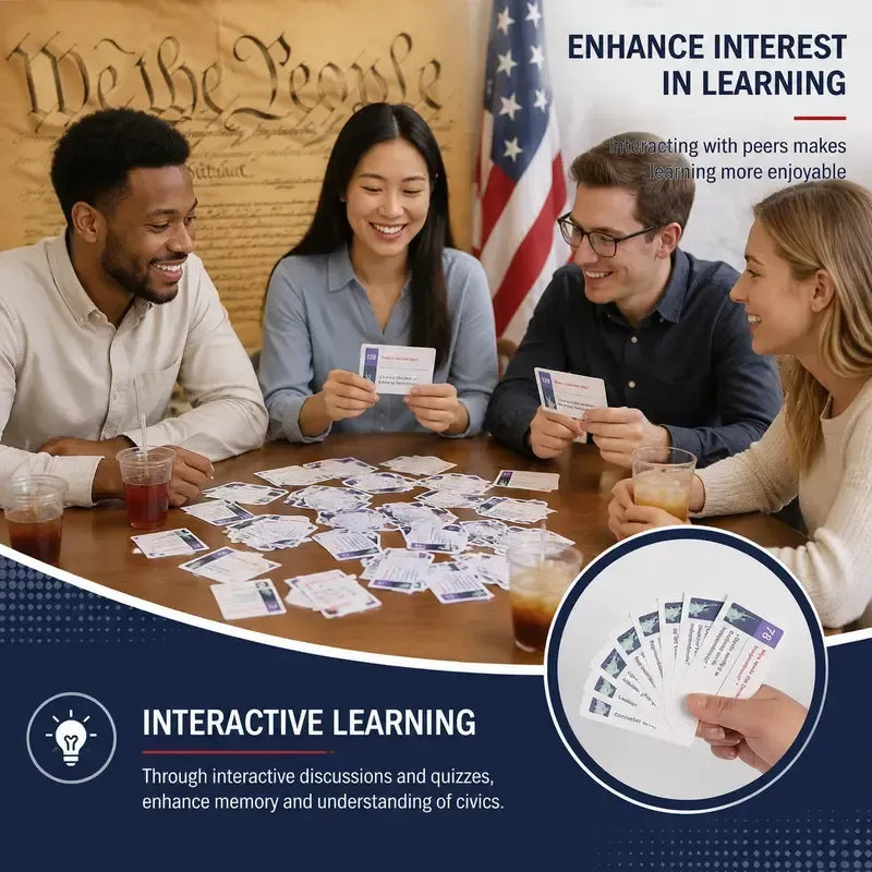 US Citizenship Flash Card Bilingual Naturalization Study Guide Combo Set
