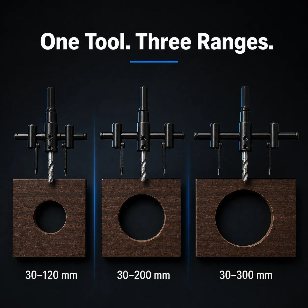Adjustable Aircraft Type Hole Opener 30mm-120/200/300mm