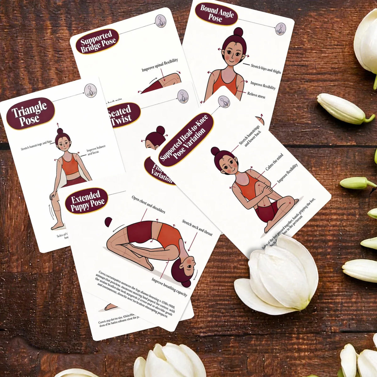 36 Portable Yoga Teaching Cards