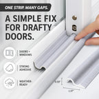 Self-Adhesive Weather Seal Strip, 5m Foam Door & Window Draft Stopper