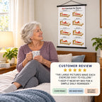Wall Chart of Bed Exercises for Seniors (16 x 24 inches)