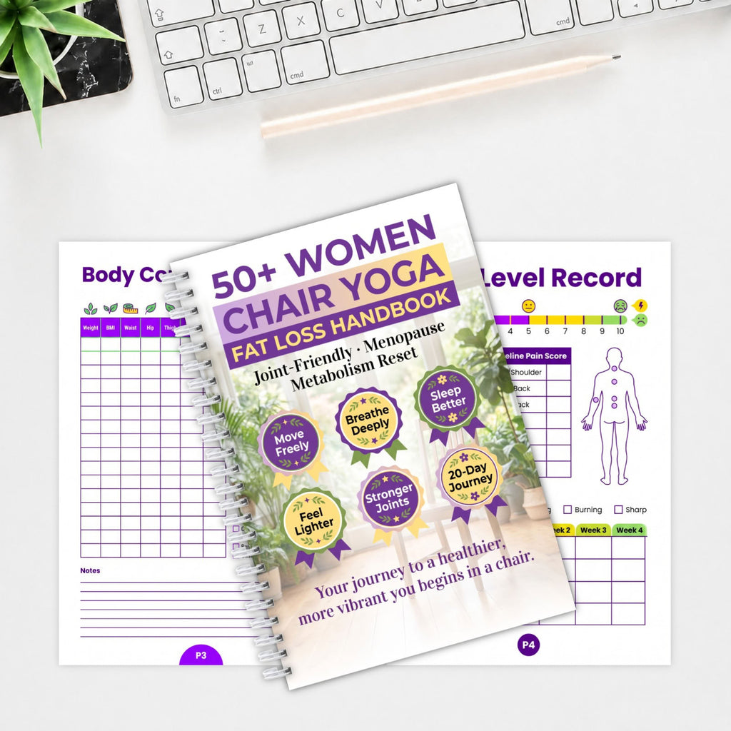 Chair Yoga Book for Senior Women, Gentle Seated Guide