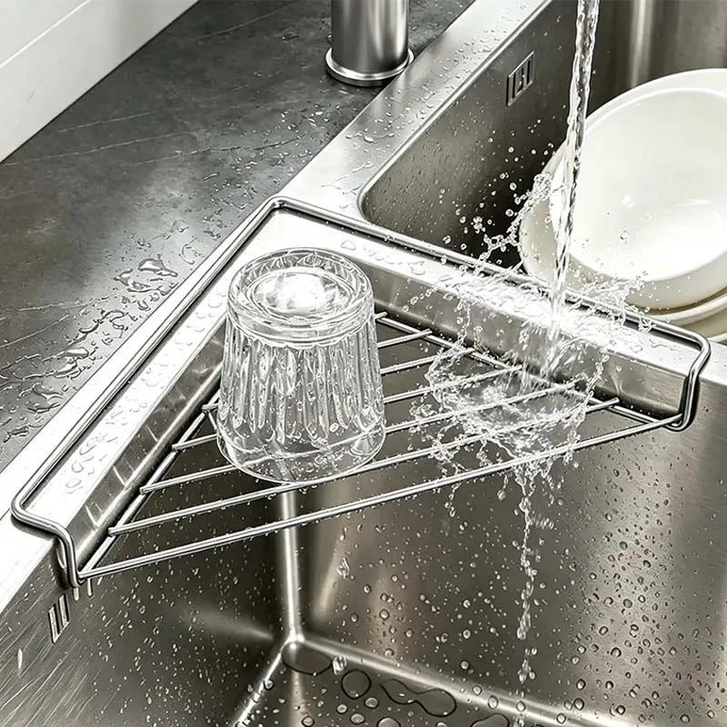 Vssal ·Stainless Steel Corner Sink Shelf