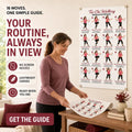 Walking Exercise Poster for Women（11.81 x 17.72 In）